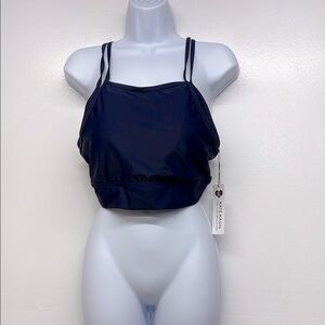 Kate kasin | Blue Strappy Crop Top swimwear swim top women’s size XL NWT.